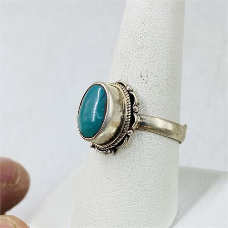 7g Sterling Turquoise Ring Size 8.5