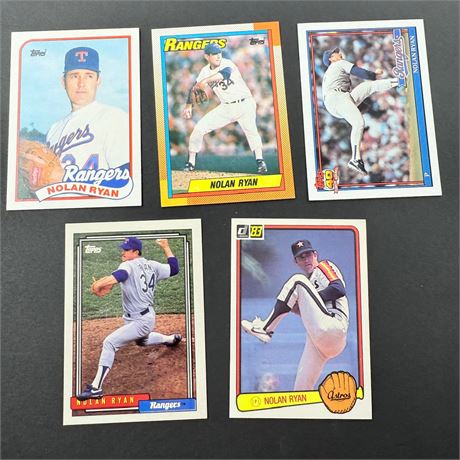 5 Nolan Ryan Cards