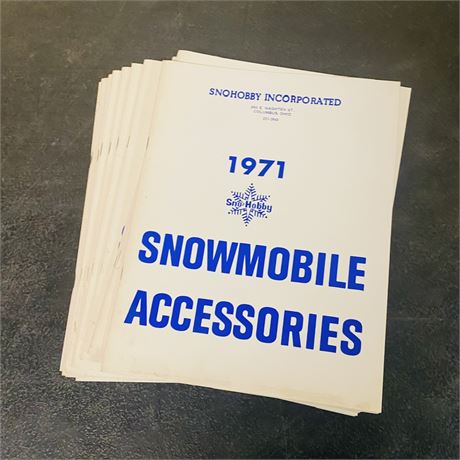 13 NOS 1971 Snowmobile Accessory Catalogs