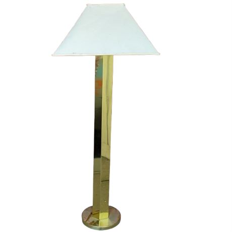 Vintage Gold Tone Tower Floor Lamp