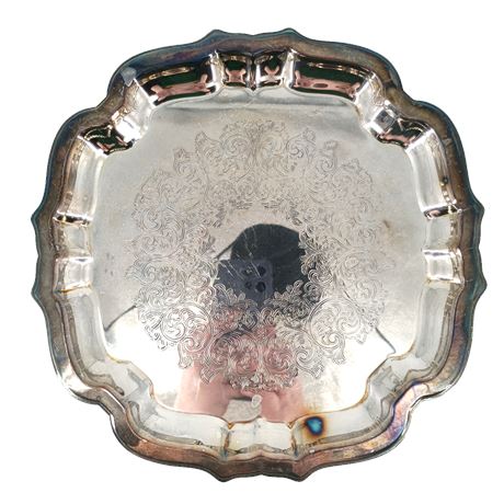 Vintage Oneida Silverplated Plate, 10"
