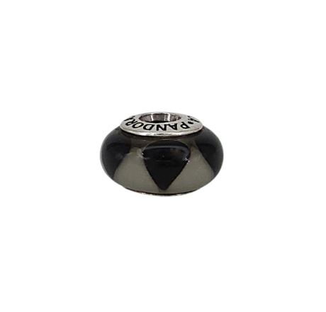 PANDORA 925 Murano Glass Bead Charm "Captivating Black" 3.5gr