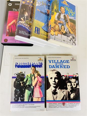 Rare 1983 Village of the Damned + Forbidden Planet  VHS Lot