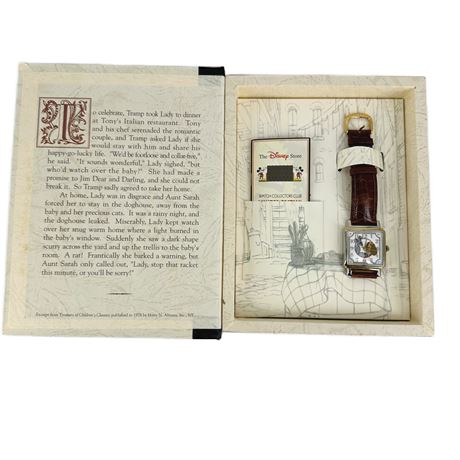 NIB Walt Disney Watch Collectors Club Series II Lady and the Tramp Watch