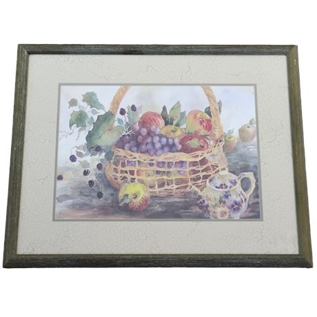 1994 "Dee's Harvest" 695/1900 Framed Print Signed by Judy Buswell