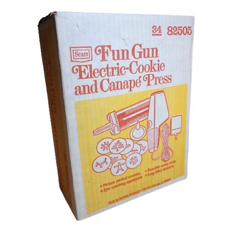 Vintage Sears Fun Gun Electric Cookie & Canape Press