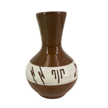 Vintage Sioux Indian Souvenir Vase Signed Ramona
