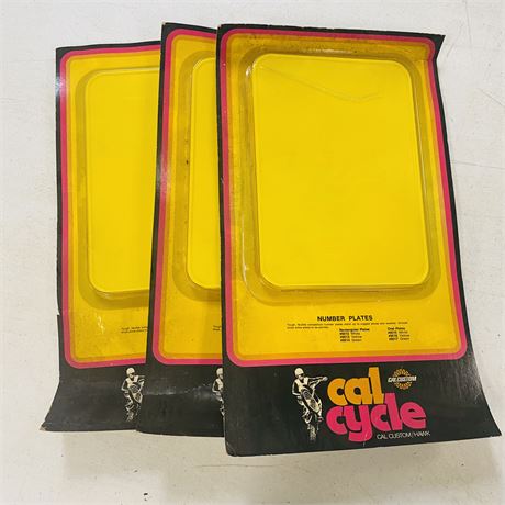 8 NOS Cal Cycle Number Plates