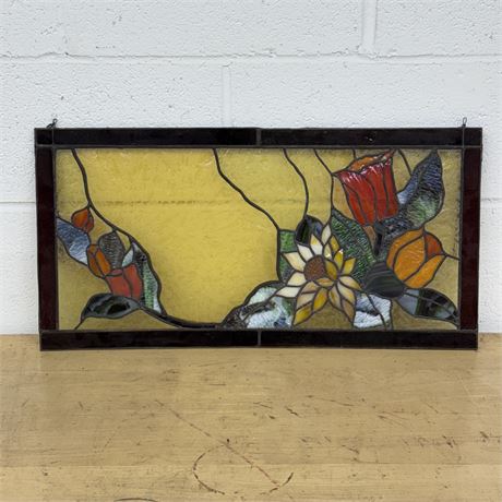 Floral Stained-Glass Window