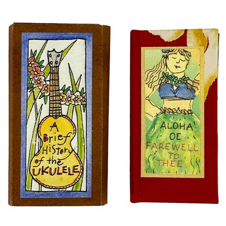 Pair of Miniature, Limited Edition Artist Handmade Books