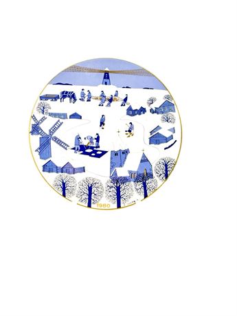 1980 Arabia of Finland Stoneware Christmas Collectible Plate