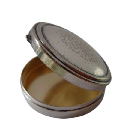VTG German ALPACCA HOKA Nickel Silver Trinket Pill Box