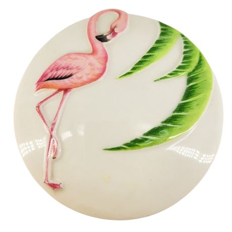 Pier 1 Imports Ceramic Flamingo Trinket Box