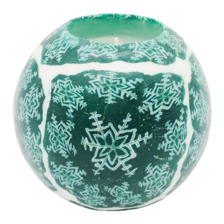 Vintage Snowflake Ball Candle