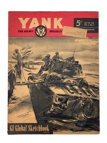 WWII 1945 YANK Military Army Weekly Magazine