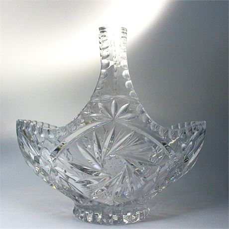 Vintage Lead Crystal Basket