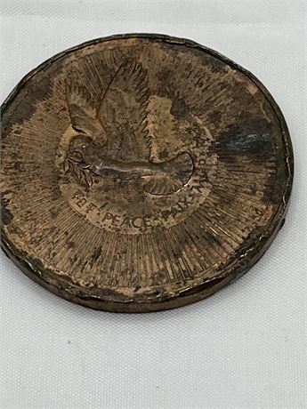 United Nations bronze dove peace Godfather medal