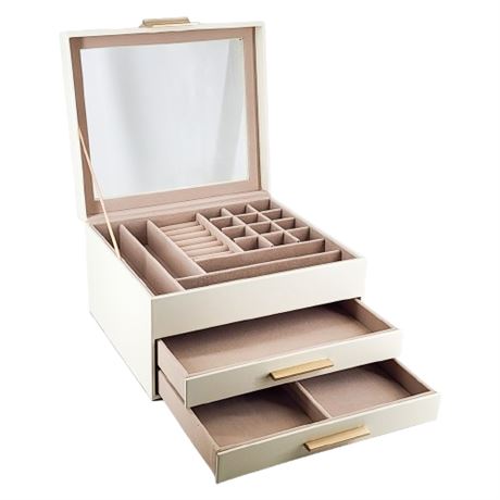 Songmics Faux Leather Jewelry Box, New